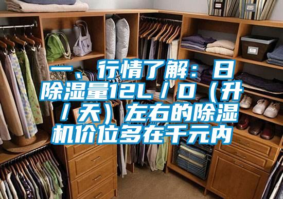 一、行情了解：日除濕量12L／D（升／天）左右的除濕機價位多在千元內